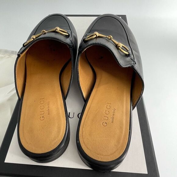 Gucci WOMEN'S PRINCETOWN LEATHER SLIPPER - Picture 10 of 12